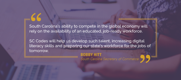 South Carolina Commerce Secretary Bobby Hitt quote about SC Codes