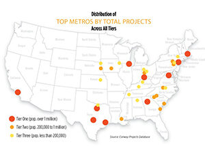 Map of Top Metros in the United States