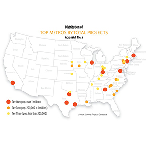 Map of Top Metros in the United States