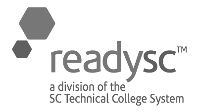 Logo for readySC, a division of the SC Technical College System